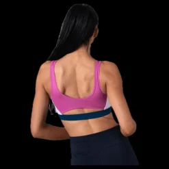 Online Nike Medium Pad Icon Clash Bra Pink/Blue Rosa