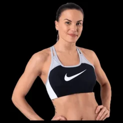Nike Medium Pad Logo Bra Black/Grey Svart New