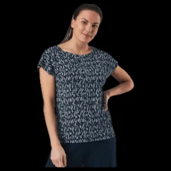 Clearance Holebrook Melanie Capsleeve Blue/Patterned Blå och Mönstrad