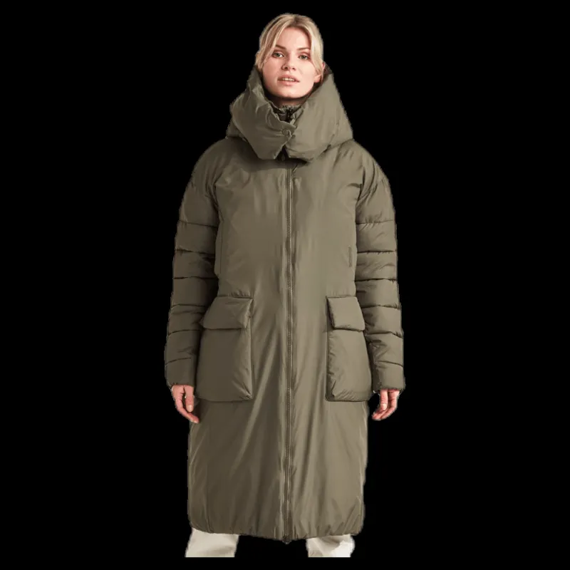 Didriksons Melina Puff Coat Green Hot