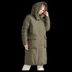 Didriksons Melina Puff Coat Green Hot