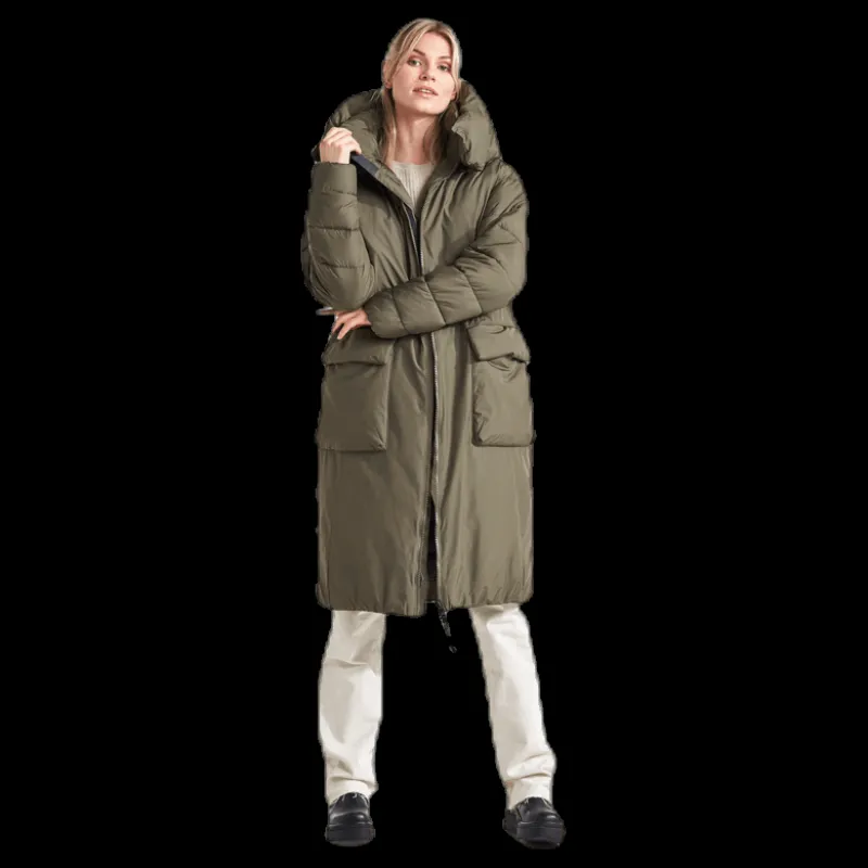 Didriksons Melina Puff Coat Green Hot