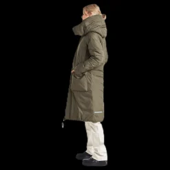 Didriksons Melina Puff Coat Green Hot
