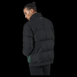 Fila Men Oliver Puff Jacket Sycamore-black-bright White Svart Clearance