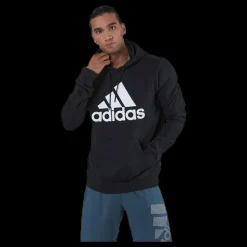 Clearance adidas Mens Badge Of Sport French Terry Hoodie Black Svart