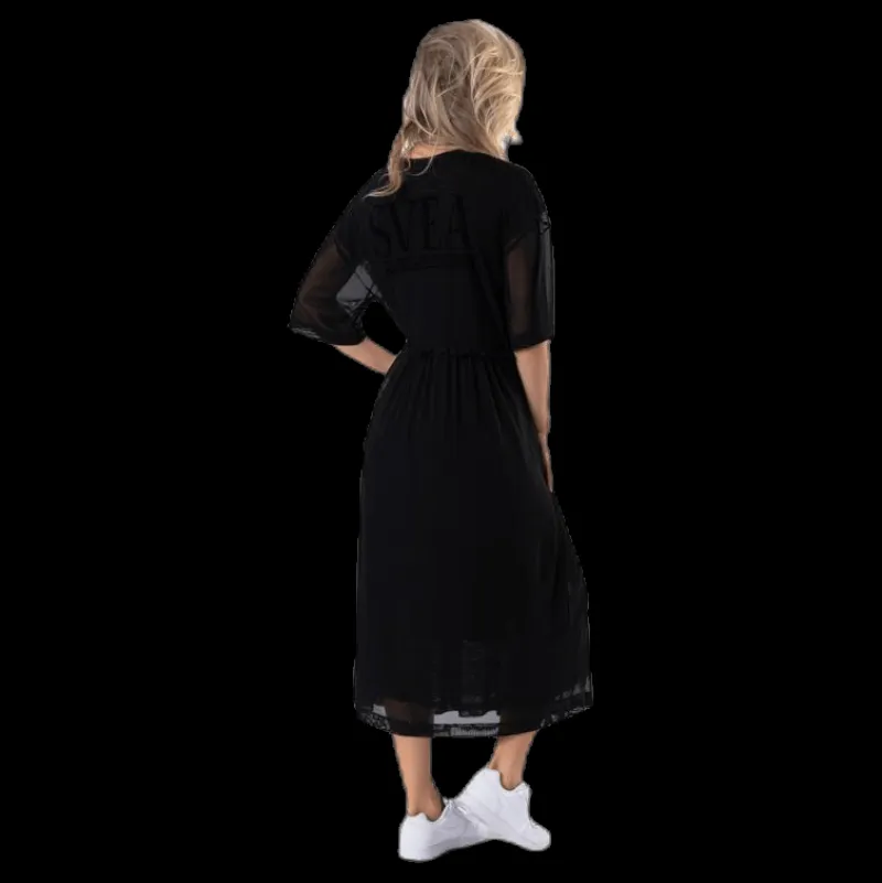 Svea Mesh Dress Black Svart New