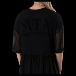 Svea Mesh Dress Black Svart New