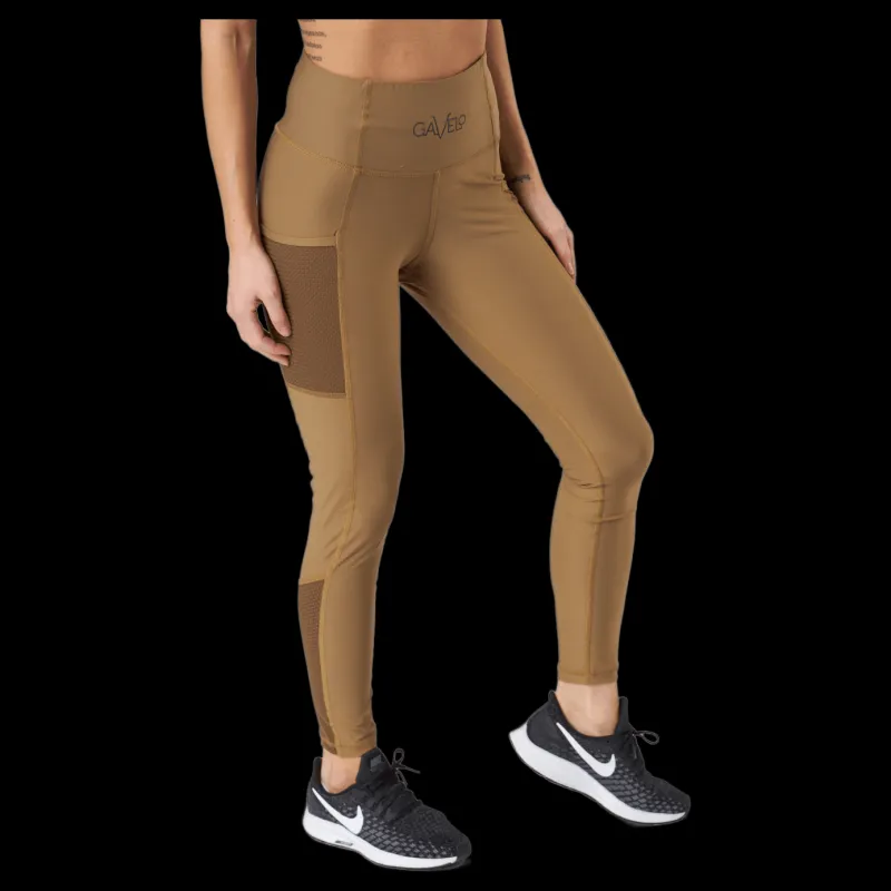 Gavelo Mesh Pocket Leggings Dark Brown Brun Clearance