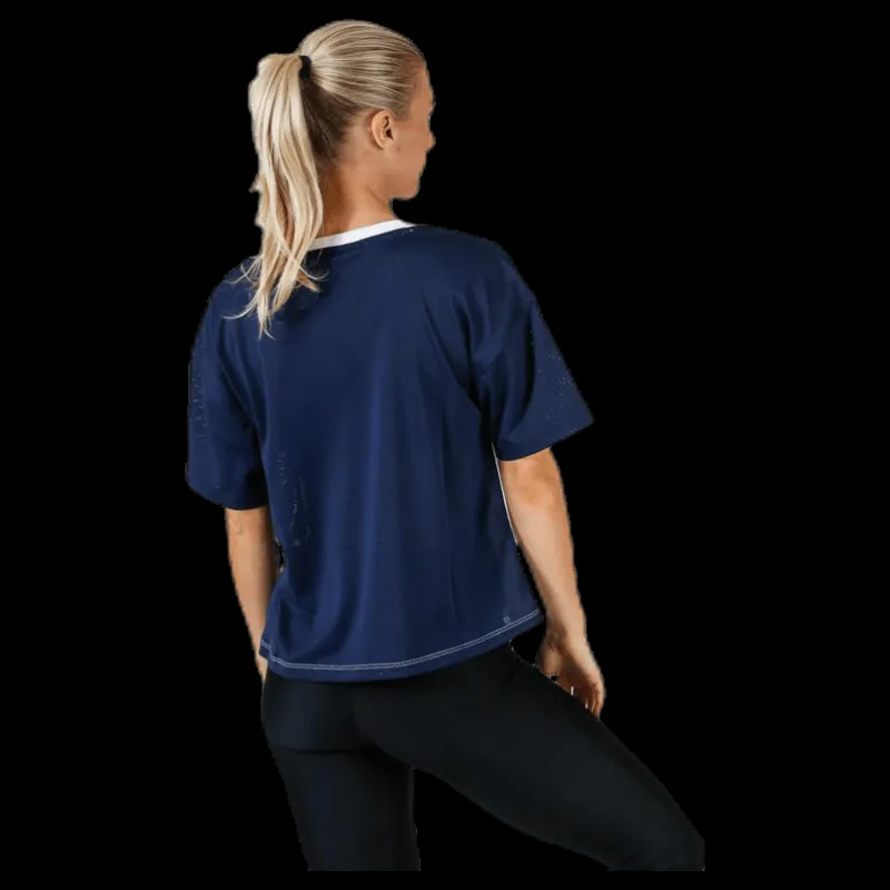 Tommy Hilfiger Sport Mesh T-Shirt Panel Blue Blå Best