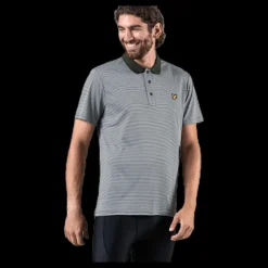 Lyle & Scott Microstripe Polo Green Grön Outlet
