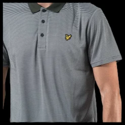 Lyle & Scott Microstripe Polo Green Grön Outlet