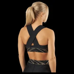 Puma Mid Impact Deco Glam Bra Black-deco Glam Svart Outlet
