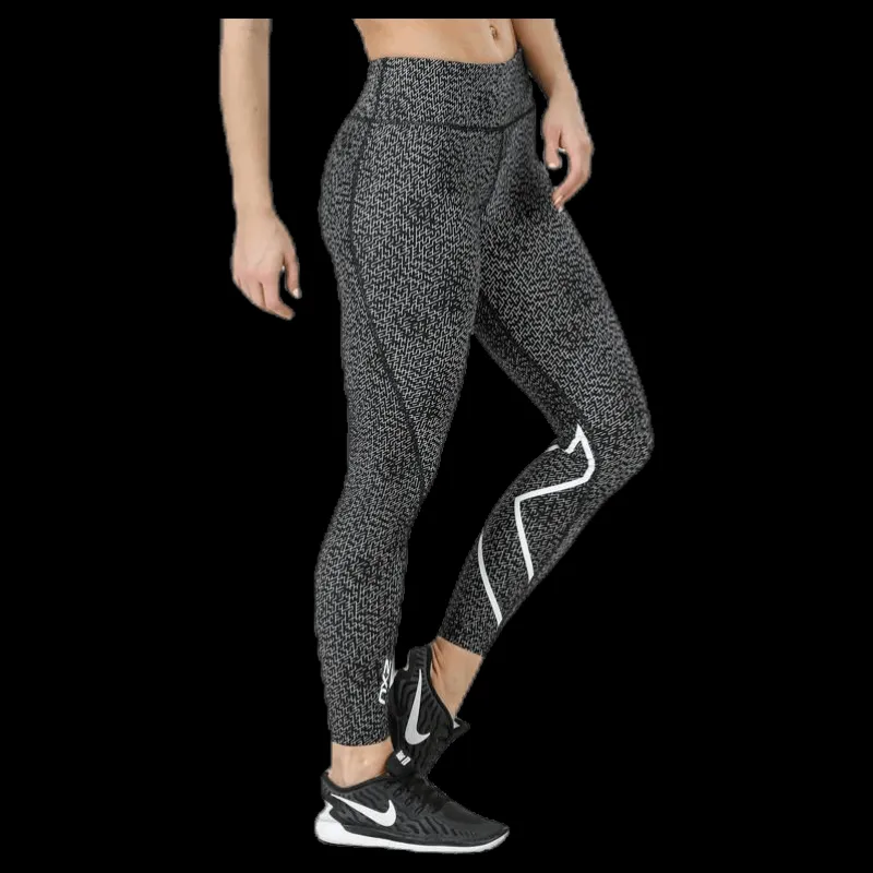 2XU Mid-Rise Compression Print Tights W White/Black Vit och Svart New