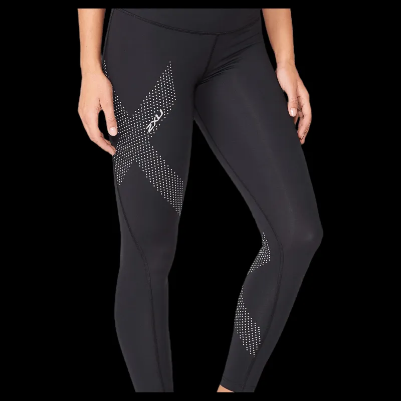 New 2XU Mid-Rise Compression Tights Black/Grey Svart och Grå