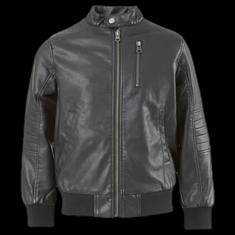 Online Name It Mike Faux Leather Jacket Black Svart