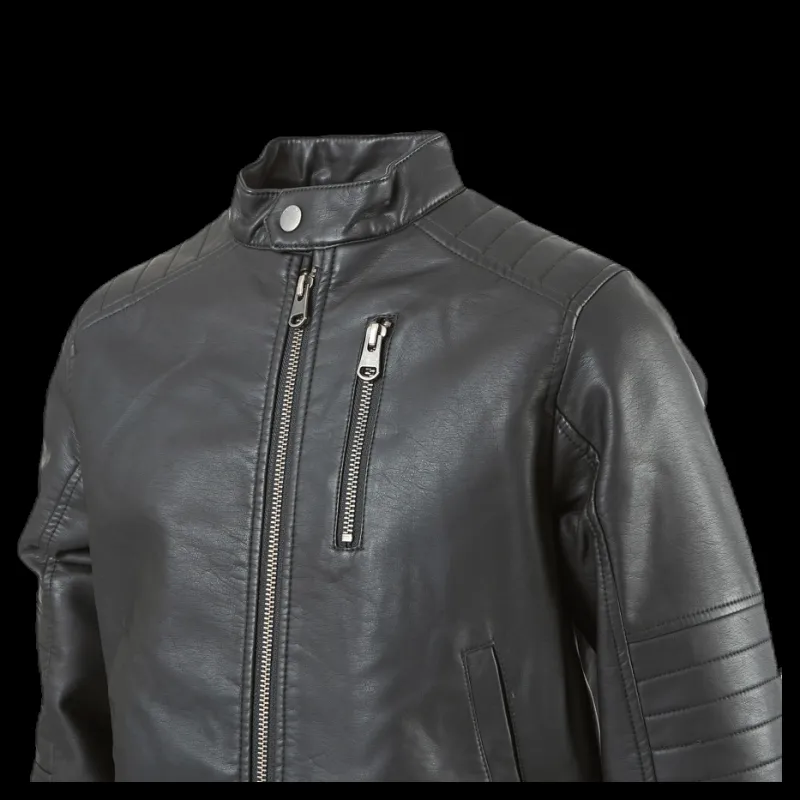 Online Name It Mike Faux Leather Jacket Black Svart
