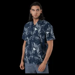 Jack & Jones Mike Shirt Ss Plain Blue Blå
