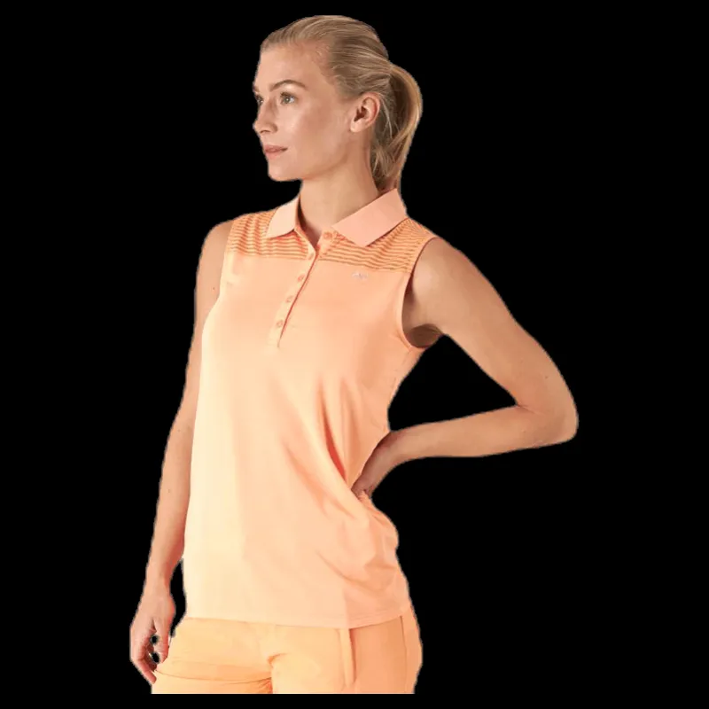 Röhnisch Miko Sleeveless Poloshirt Orange