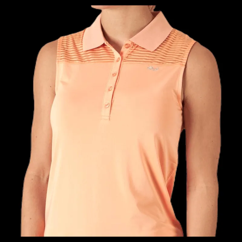 Röhnisch Miko Sleeveless Poloshirt Orange