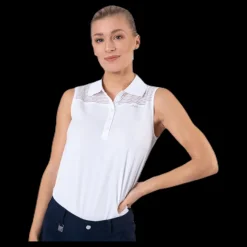 Röhnisch Miko Sleeveless Poloshirt White Vit Online