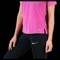 Nike Miler Top SS Breathe Purple Rosa Discount