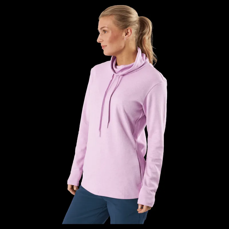 Outlet adidas Mélange High Mock Golf Pullover Bliss Lilac Mel Rosa
