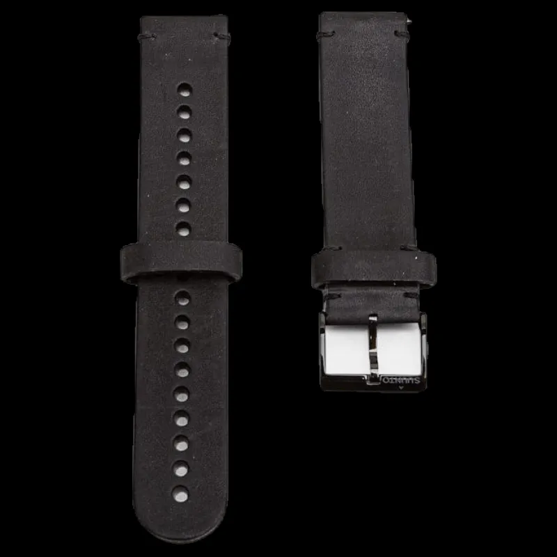 Suunto 20mm Urban 2 Leather Strap M Black Svart Discount