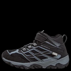 New Merrell Moav Mid WP Kid Black Svart
