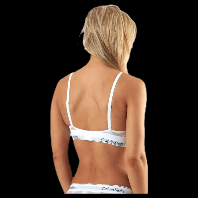 Calvin Klein Modern Cotton Dot Unlined Triangle White Vit Discount
