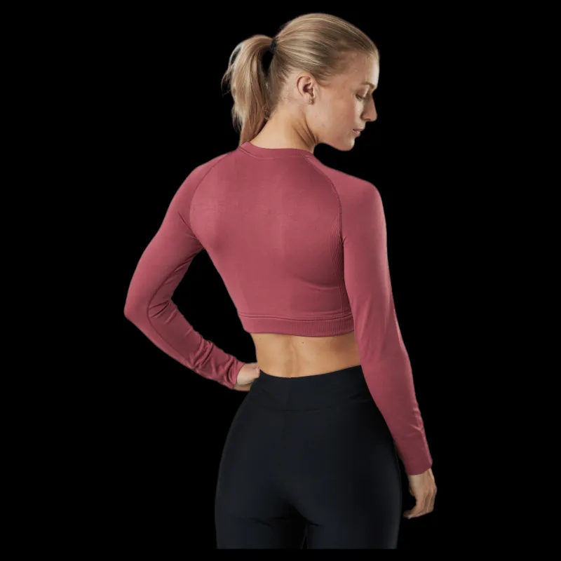Outlet Norfolk Molly Seamless Ls Crop Top Rose Rosa