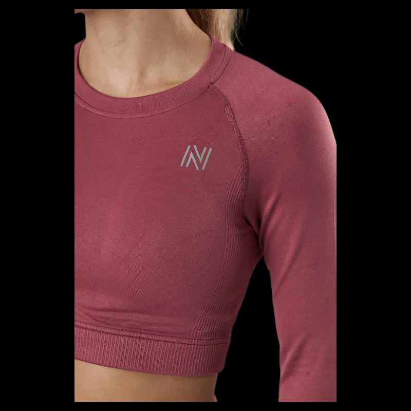 Outlet Norfolk Molly Seamless Ls Crop Top Rose Rosa
