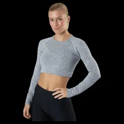 Outlet Norfolk Molly Seamless Ls Crop Top Grey Grå