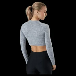 Outlet Norfolk Molly Seamless Ls Crop Top Grey Grå