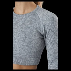 Outlet Norfolk Molly Seamless Ls Crop Top Grey Grå
