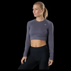Norfolk Molly Seamless Ls Crop Top Blue Lila Outlet