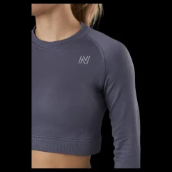 Norfolk Molly Seamless Ls Crop Top Blue Lila Outlet