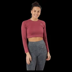 Hot Norfolk Molly Seamless LS Crop Top Pink Rosa