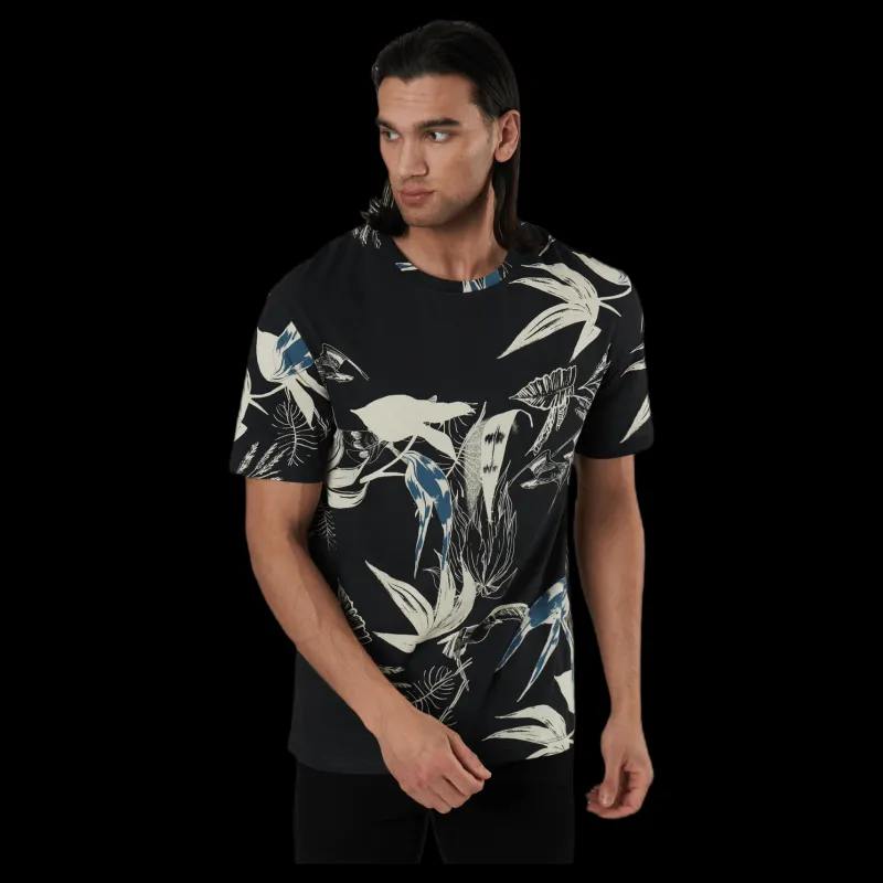 Jack & Jones Monet Tee Ss Crew Neck Black Svart Discount