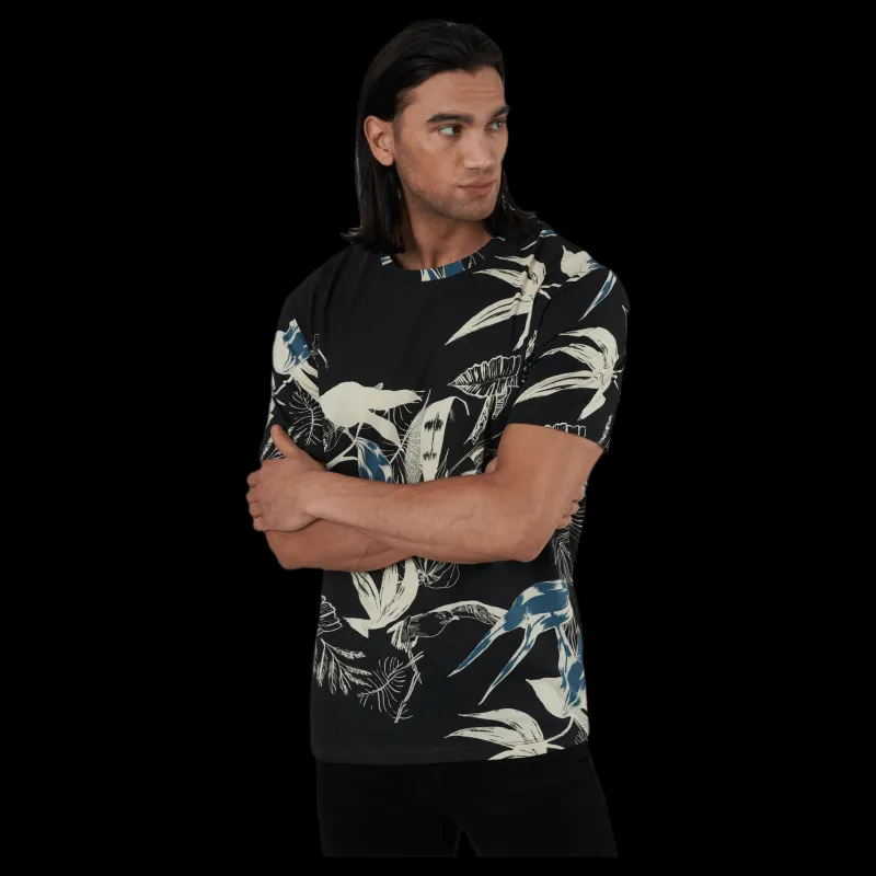 Jack & Jones Monet Tee Ss Crew Neck Black Svart Discount