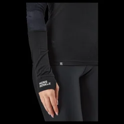 Mons Royale Cornice Long Sleev Black Svart New