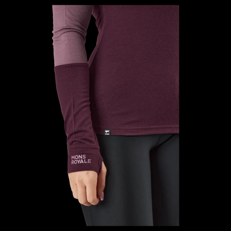 Discount Mons Royale Cornice Long Sleev Wine Red Lila