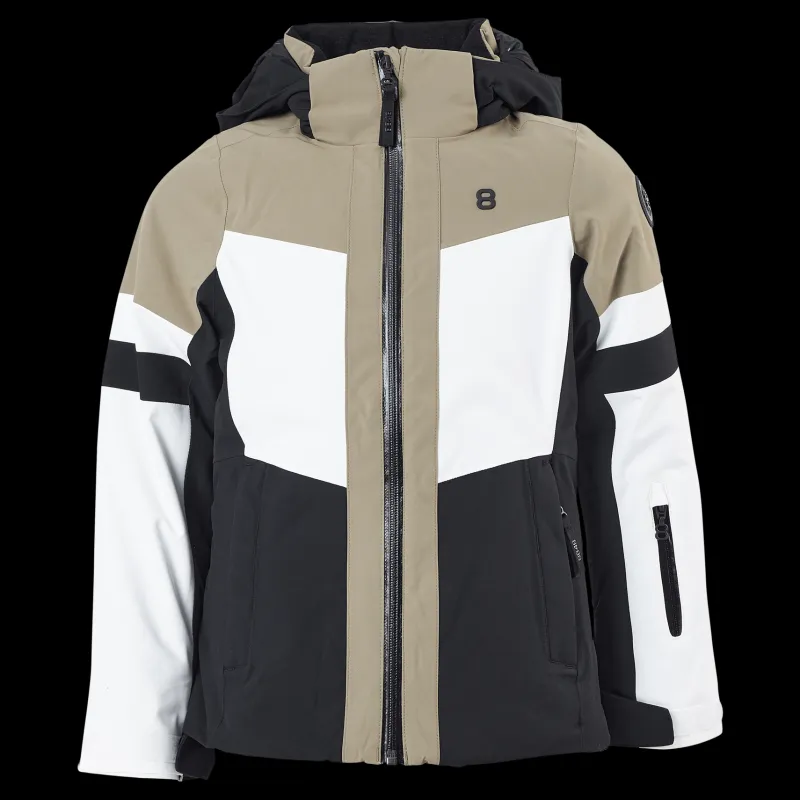 Clearance 8848 Altitude Montrose Jr Jacket Fallen Rock Beige, Vit och Svart
