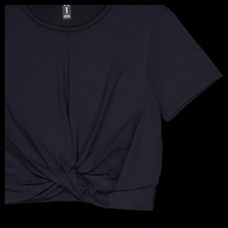 New Under Armour Motion Crossover Crop Ss Black Svart
