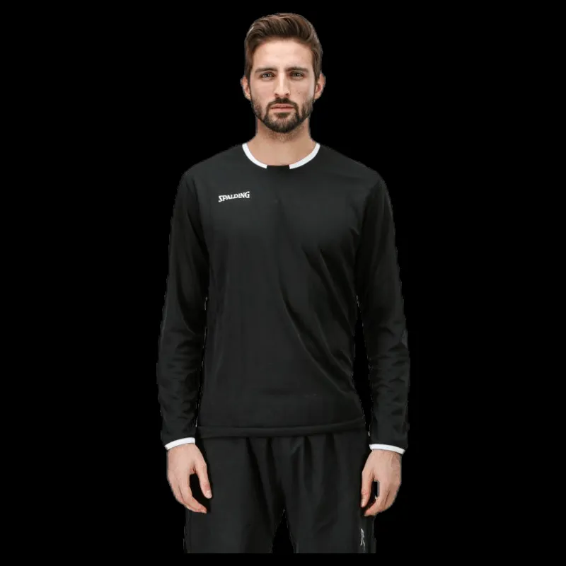 Hot Spalding Move Shooting Shirt L/S White/Black Vit och Svart