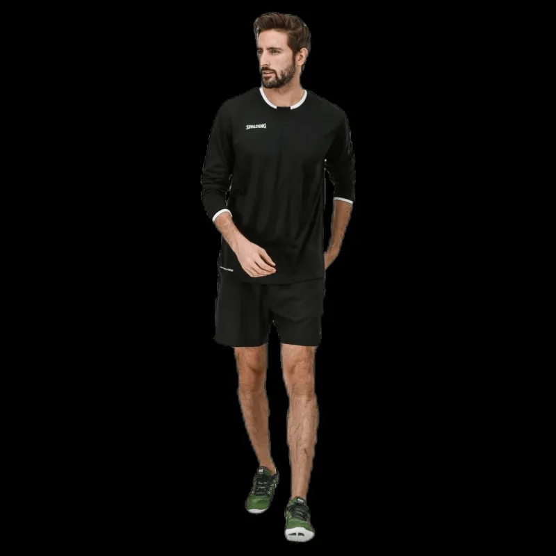 Hot Spalding Move Shooting Shirt L/S White/Black Vit och Svart