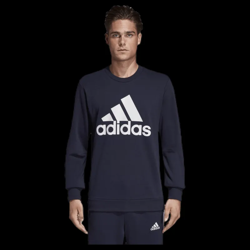 adidas Must Have Fitted Crew Blue Blå Best