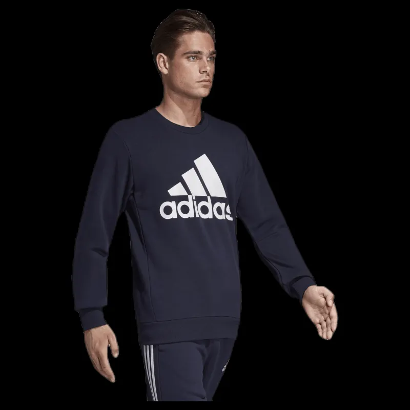 adidas Must Have Fitted Crew Blue Blå Best