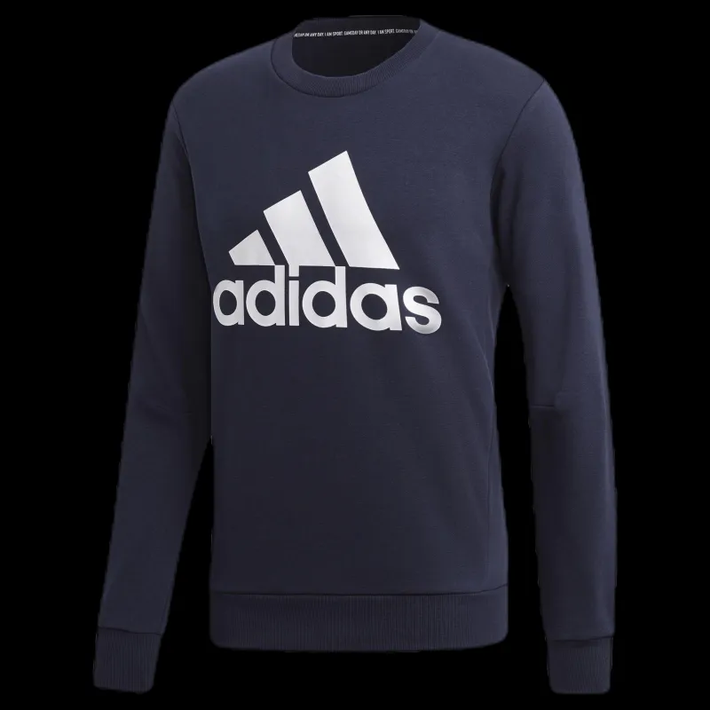 adidas Must Have Fitted Crew Blue Blå Best
