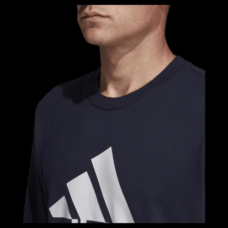adidas Must Have Fitted Crew Blue Blå Best
