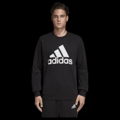adidas Must Have Fitted Crew White/Black Svart Discount